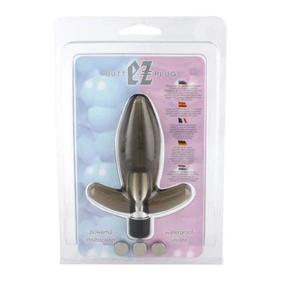 Butt EZ Plug Black vibrátoros fenékdugó