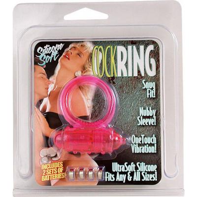 Silicone Pink csiklóizgatós, vibrátoros péniszgyűrű