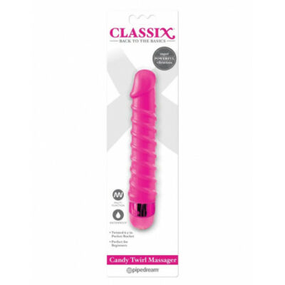 Classix Candy Twirl bordázott felületű vibrátor