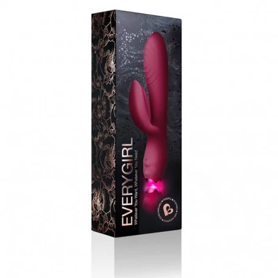 Every Girl Burgundy LED világítású szilikonos vibrátor