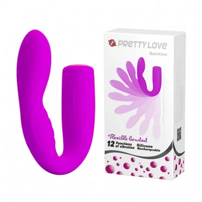 Pretty Love Quintion hajlítható mindkét végén motoros vibrátor