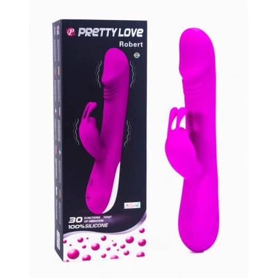 Pretty Love Robert nyuszi formájú csiklóizgatós, kétmotoros vibrátor