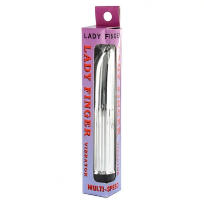 Lady finger ezüst fém vibrátor