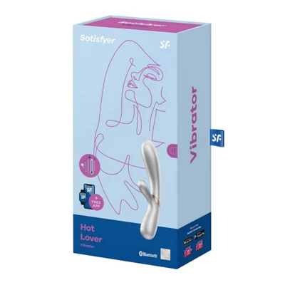 Hot Lover Silver/Champagne okostelefonnal irányítható, melegítő funkciós vibrátor