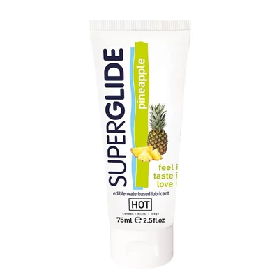 HOT Superglide vízbázisú gyümölcsös síkosító-ananász 75ml